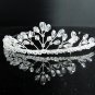 Bridal accessories; wedding hair tiara handmade silver crystal headpiece imperial; comb 9027
