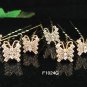 6 pc handmade Wedding hair accessories;bridal golden hairpin bridesmaid alloy butterfly pin f1024g