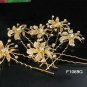 6 pc handmade Wedding hair accessories bridal golden hairpin bridesmaid alloy floral pin f1069g