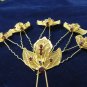 6 pc handmade Wedding accessories;bridal headpiece;bridesmaid golden alloy hairpin;headband 1065g