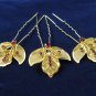 6 pc handmade Wedding accessories;bridal headpiece;bridesmaid golden alloy hairpin;headband 1065g