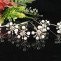 6 pc Wedding hair accessories;bridal handmade hairpin bridesmaid floral pearl veil pin 1529w