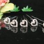 6 pc handmade Wedding hair accessories;bridal hairpin bridesmaid silver sweetheart pin 1687
