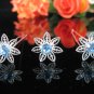 6 pc handmade Wedding hair accessories;bridal hairpin bridesmaid silver alloy daisy veil comb 1965b