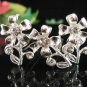 6 pc Wedding hair accessories bridal handmade hairpin bridesmaid curly alloy floral pin cn01w
