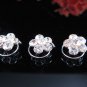 6 pc Wedding hair accessories;bridal handmade hairpin bridesmaid curly alloy floral veil pin f1257