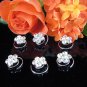 6 pc Wedding hair accessories;bridal handmade hairpin bridesmaid curly alloy floral veil pin f1257