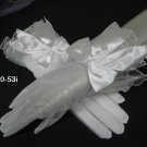 Bridal accessories;wedding handmade organza wrist ivory gloves; bridesmaid veil 53i