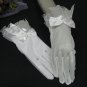 Bridal accessories;wedding handmade organza wrist ivory gloves; bridesmaid veil 53i