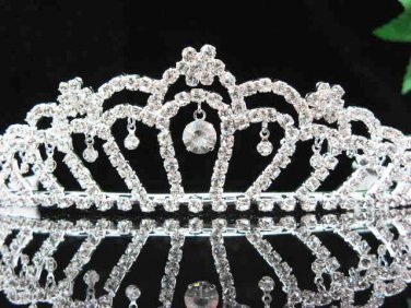 Bridal accessories; wedding handmade tiara;rhinestone headpiece; crystal sparkle regal j658