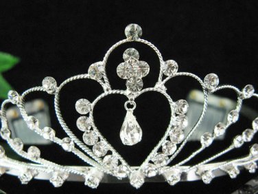 Bridal accessories; wedding tiara;rhinestone handmade sweetheart headpiece;crystal headband 960