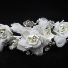 Handmade Bridal accessories;wedding tiara;rhinestone headpiece;floral porcelain regal LP19