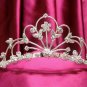 Bridal hair accessories wedding tiara rhinestone headpiece silver floral crystal comb 5261