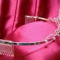Bridal accessories;wedding tiara;rhinestone headpiece handmade silver sweetheart regal g245