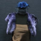 Handmade wedding purple faux fur bolero jacket ;bridal mini jacket ;shrug ;shawl or wrap sh28pu