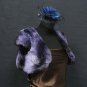 Handmade wedding purple faux fur bolero jacket ;bridal mini jacket ;shrug ;shawl or wrap sh28pu