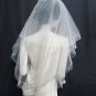 Handmade Bridal veil ; waist or fingertip length ;wedding accessories; party veil 120i