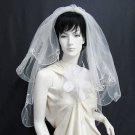 handmade Bridal veil ; waist or fingertip length ;wedding accessories; party veil 715i