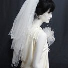 Handmade Bridal veil ; waist or fingertip length ;wedding accessories; party veil 741i