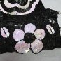 Handmade Sexy black sequin bar top party dresses;fashionable floral beaded dance top 02bk