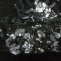 Handmade black Sexy sequin bar top; belly party hippie fashionable floral beaded dance top 05bks