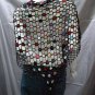 Crochet sexy pattern cape;hot hippie shrug;fashionable beaded wrap handmade shawl top sq35