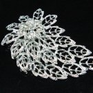 wedding tiara bridal hair accessories rhinestone silver alloy floral silver bridal comb 1976