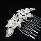 wedding tiara bridal hair accessories rhinestone silver alloy crystal pearl floral bridal comb 1969