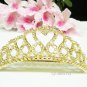 wedding tiara bridal hair accessories elegance rhinestone crystal golden bridal comb 8591G