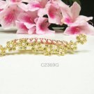 Bridal hair accessories wedding tiara rhinestone floral golden crystal hair comb 2368G
