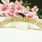 Bridal golden hair accessories wedding tiara rhinestone filigree crystal bridal comb 2651G