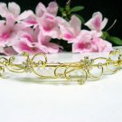 Bridal hair accessories;wedding tiara;rhinestone floral golden crystal comb 3839G