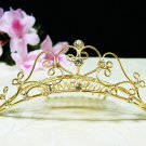 Golden Bridal hair accessories;wedding tiara ,filigree rhinestone crystal comb 4598G