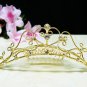 Golden Bridal hair accessories;wedding tiara ,filigree rhinestone crystal comb 4598G
