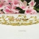 Floral Bridal hair accessories;wedding tiara;rhinestone headpiece golden crystal comb 5479G