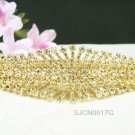 crystal golden bridal comb hair accessories,wedding tiara , rhinestone headpiece veil 17G