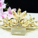 Handmade crystal bridal comb hair accessories,wedding tiara veil,rhinestone floral headpiece TA67G