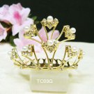 crystal golden small bridal comb hair accessories,wedding tiara ,rhinestone pearl comb TC03G