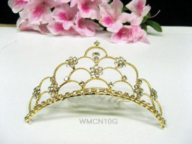 Crystal handmade bridal comb hair accessories,wedding tiara veil,rhinestone headpiece veil 10G