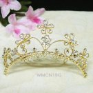 crystal bridal comb hair accessories,wedding tiara,rhinestone floral headpiece veil 19G
