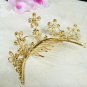 crystal bridal comb hair accessories,wedding tiara,rhinestone floral headpiece veil 19G