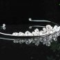Handmade silver bridal tiara comb,wedding headpiece woman hair accessories tiara band regal 2300