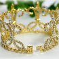 handmade 18K golden bridal small crown veil,wedding headpiece hair accessories tiara regal 841g