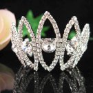 Bridal silver small crown veil,wedding headpiece woman hair accessories tiara regal 6928