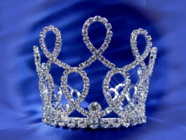 Handmade Silver bridal small crown veil,wedding headpiece woman hair accessories tiara regal 4989
