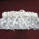 Handmade Ivory lace & pearl & ribbon & elastic fancy bridal garter wedding woman accessories 8126