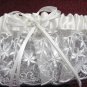 Handmade Ivory lace & pearl & ribbon & elastic fancy bridal garter wedding woman accessories 8126