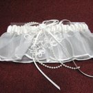 Handmade ivory french lace & pearl & elastic & ribbon bridal garter veil,wedding accessories 8197