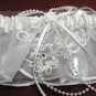 Handmade ivory french lace & pearl & elastic & ribbon bridal garter veil,wedding accessories 8197