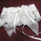 Handmade Ivory french lace & pearl & elastic & ribbon bridal garter veil,wedding accessories 8298